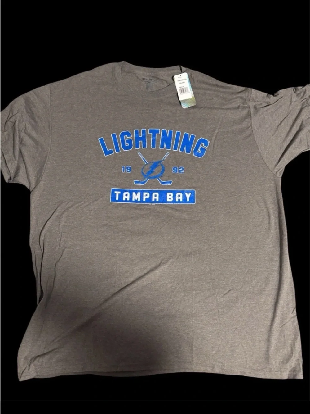 Tampa Bay Lightning Gray Graphic T-Shirt 2XL 25” pit-pit - Picture 1 of 2